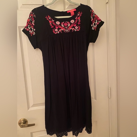 Embroidered Little Black Dress - Picture 2 of 7